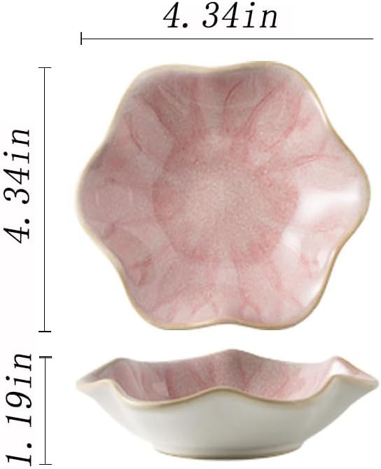 Jewelry Dish Tray - Ceramic Trinket Tray for Rings, Keys, Earrings | Decorative Key Bowl for Women, Gift for Friends, Sisters, Daughter, Mother, Lotus leaf shap, Jewelry Trays (Pink) - Image 3