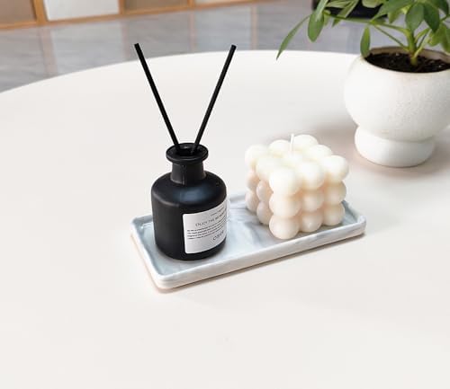 6.4" Porcelain Small Bathroom Narrow Mini Tray - Gray - Image 5