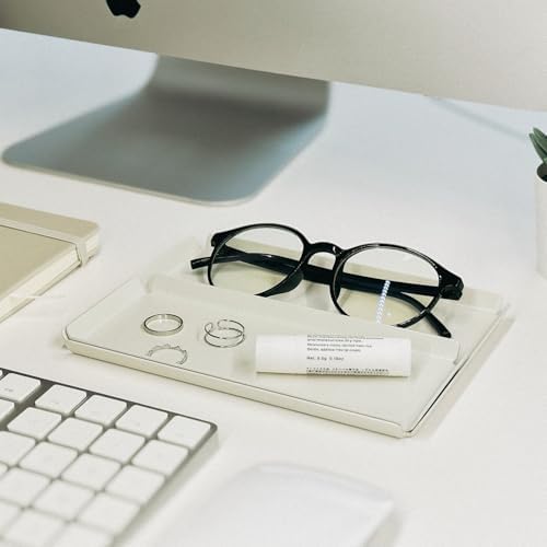 PROGETTO2.70 Aluminum Desk Tray Catchall Organizer, A6, Ivory - Image 4