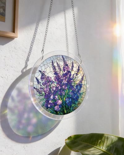 Acrylic Jigsaw Puzzle Suncatcher - Violet Garden - Image 3