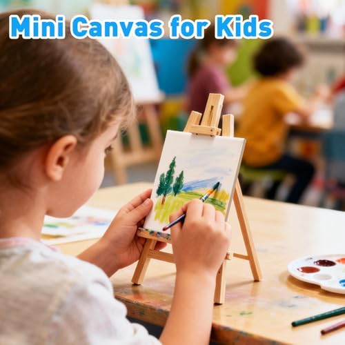 FUMILE 4x4 Mini Canvas for Painting, 20 Pack Small Canvases for Painting Primed Acid Free Canvas Boards for Painting for Beginners & Artist, Blank Canvas Panels for Classroom and Painting Parties. - Image 5