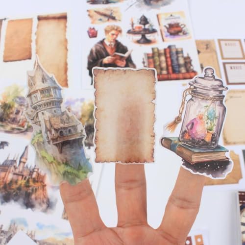 Dark Academia Fantasy Sticker Book, 20 Sheets Junk Journal Stickers - Image 4