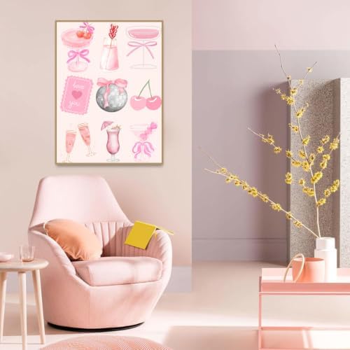 Pink Cocktail Diamond Art Kits for Adults Diamond Painting Kit for Beginner - Image 3
