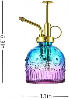 Indoor and Outdoor Potted Plant Sprayer Household Plant Glass Small Watering Can Spray Bottle Plant Sprayer Glass Spray Bottle Decorative Spray Bottle (Purple Gradient Blue) - Image 3
