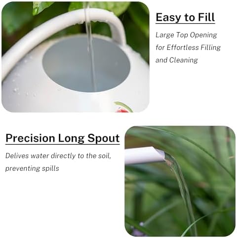 MOYEE Metal Small Watering Can for Indoor Outdoor Plants, Pretty Water Cans - Image 6