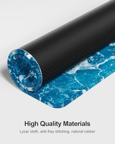 Auhoahsil Large Mouse Pad with Wrist Rests for Keyboard & Mouse, Thick Soft Ergonomic Memory Foam Wrist Supports, Big & Long Desk Mat 35.5 x 15.7 in, for Office Gaming Computer, Beautiful Ocean - Image 6