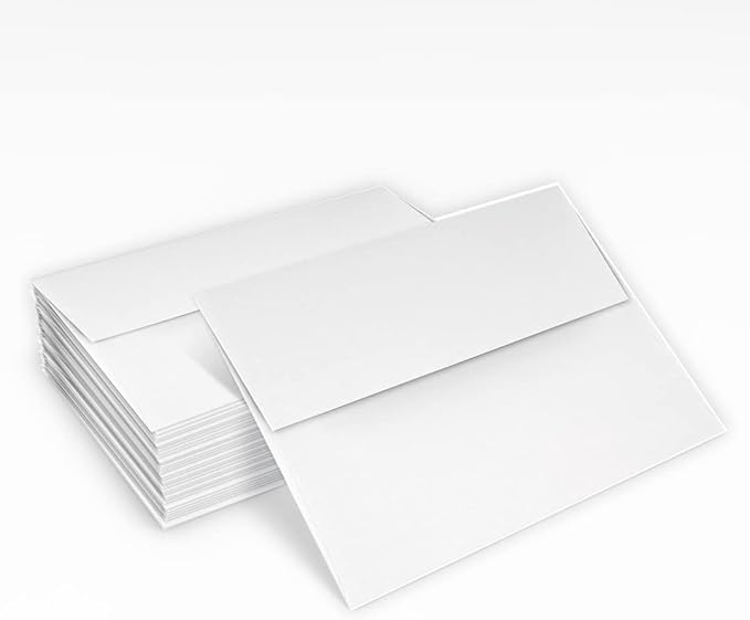 LUXPaper A2 Classic Crest Invitation Envelopes | 4 3/8" x 5 3/4" | Avon Brilliant White | 70lb. Text | 250 Qty
