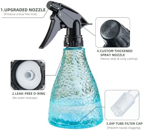 Glass Plant Mister Spray Bottle, Ultra Fine Mist Water Sprayer Bottle 13oz - Image 5