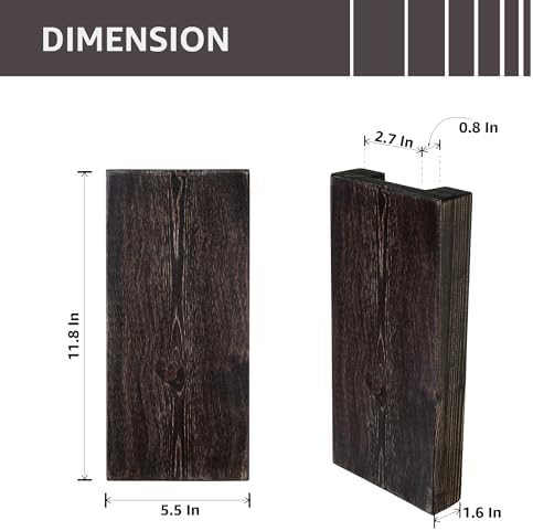 2 Pack Wood Wall Planter Vase for Greenery and Dried Flowers (Expresso) - Image 6