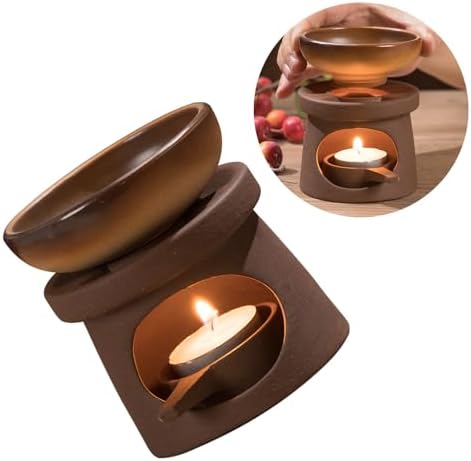 Retro Essential Oil Burners Ceramics Oil Melter Aromatherapies Diffuser and Tealight Holder Set for Home Bedroom Decors - Image 2