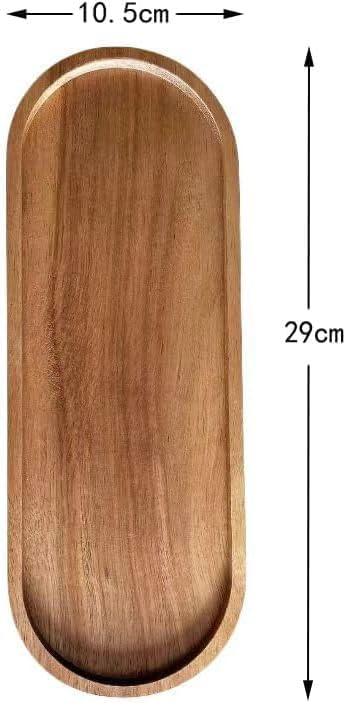 4Pack Wood Serving Trays 11.5x4 Inch Charcuterie Boards Oval Wooden Plates Wood Serving Platter Cheese Dinner Plates Bulk for Dessert Snack Bread Fruit Appetizer Dishes