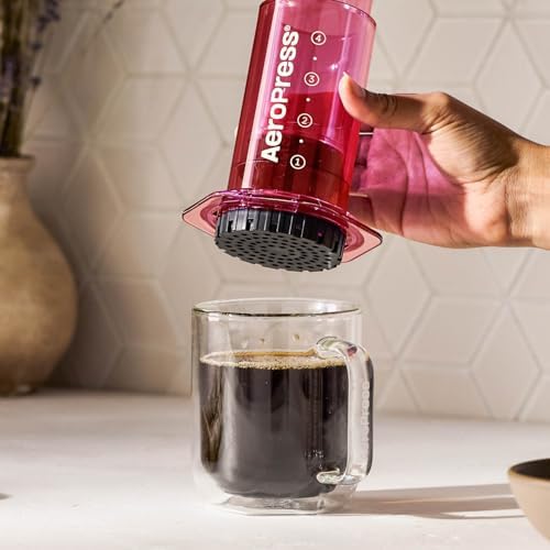 AeroPress Clear Pink Coffee Press, French Press, Pour-Over & Espresso Style - Image 5