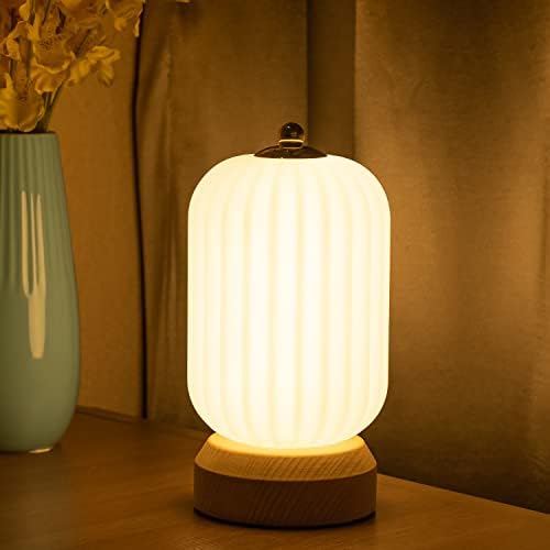 LONRISWAY LED Wood Table Lamp, 3-Color Modern Desk lamp Bedroom Bedside Night Light, Dimmable Led Lighting, Creative Home Decor, Unique House warmging Gift - Image 6