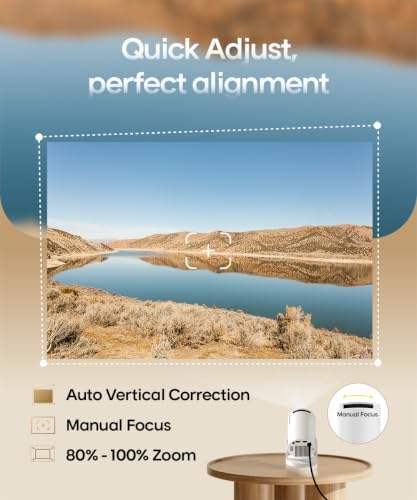 Magcubic 2026 Upgraded HY300PRO Mini Projector with WiFi and Bluetooth, Portable Projector 4K Support, Auto Keystone, 180 Degree Rotation, Smart Proyector for Home Outdoor - Image 5