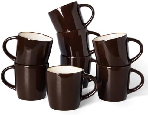 famiware Coffee Mugs Set of 8, Milkyway 13 oz Ceramic Cup Set with Handle by Famiware