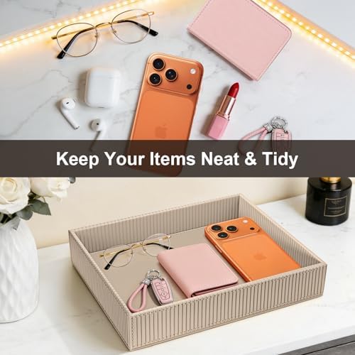 SITHON Valet Tray Desk Organizer PU Leather Catchall - Image 6
