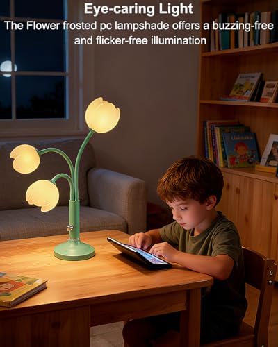 Lightdot 3-Light Tulip Table Lamp Set of 2 with LED Bulbs Included - Image 5