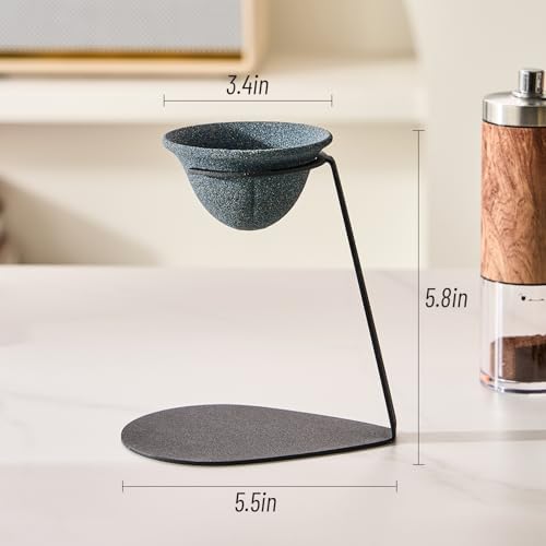 Baalaka Ceramic Pour Over Coffee Dripper Set with Stand for 1 Cup Brewing - Image 3
