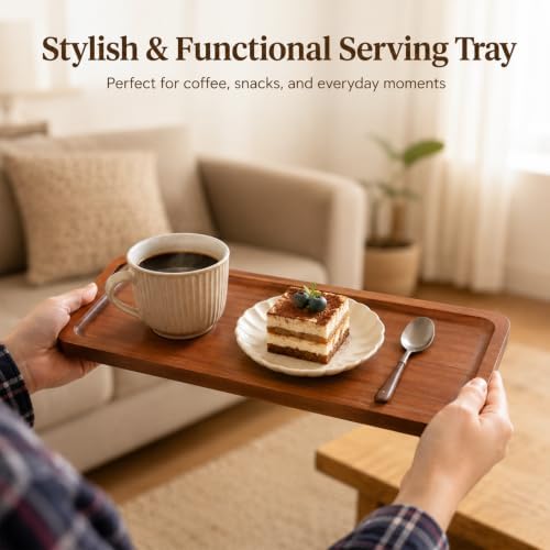 Small Wooden Tray, Rectangular Wood Serving Tray - Image 6