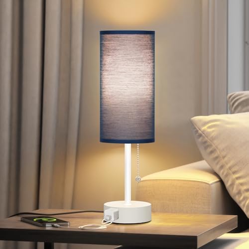 Dott Arts Table Lamp for Bedroom, 3-Color Bedside Lamps with Pull Chain - Image 5