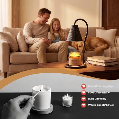 TATAANTY Candle Warmer Lamp 2 Pack, Iron Wax Warmer with Timer and Dimmer - Image 2