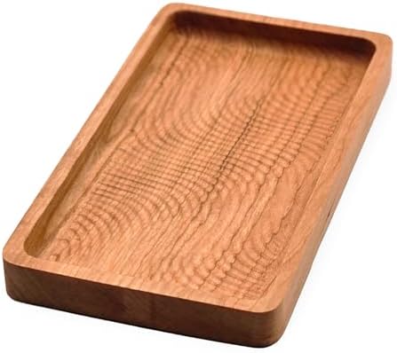 SRCraft Cherry Valet Tray for Men and Women, Wooden Catchall Organizer by Handmade
