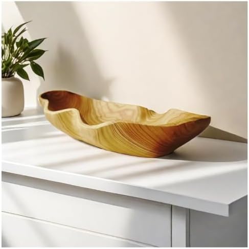 Handmade Decorative Wooden Dough Bowl 15.7 Inch - Image 5