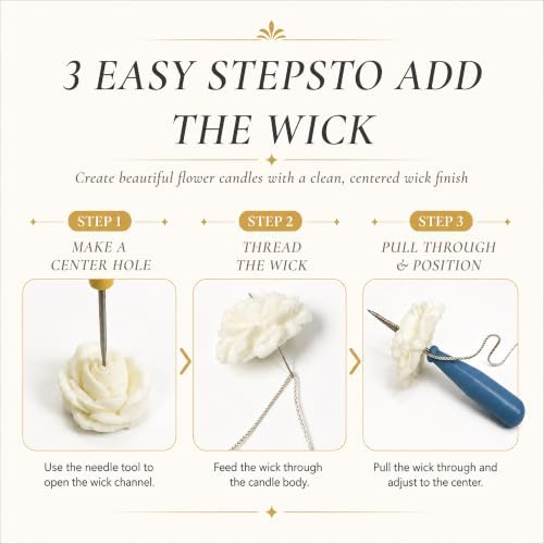 Electric Candle Making Kit for Adult with Mold and Wick Inserting Tool - Image 5
