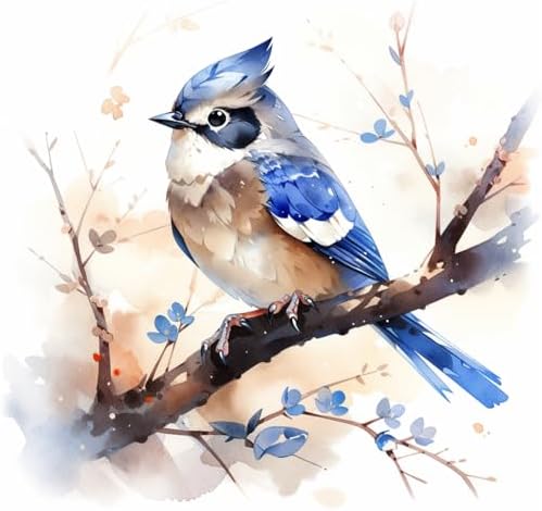 TAOPAOLAB Blue Jay Digital Painting Kit for Adults - DIY Blue Jay Bird Oil Painting on Canvas 7.87x7.87in, Framed Acrylic Paint Kit, Good for Beginners, Art for Home Decor or Gift by Unknown