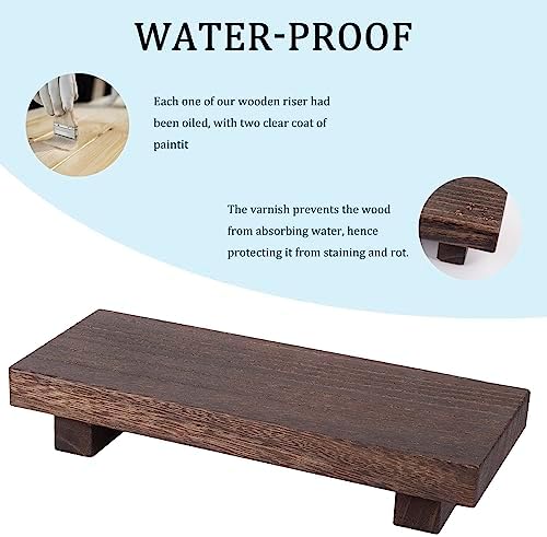 Wood Bathroom Tray Farmhouse Decor Kitchen Soap Holder 8.7"x3.6" Dark Brown - Image 4