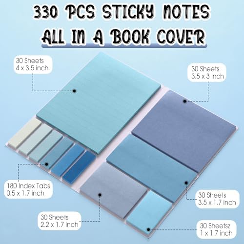 38pcs Aesthetic Office Supplies Kit, Light Blue Color, Classic - Image 4