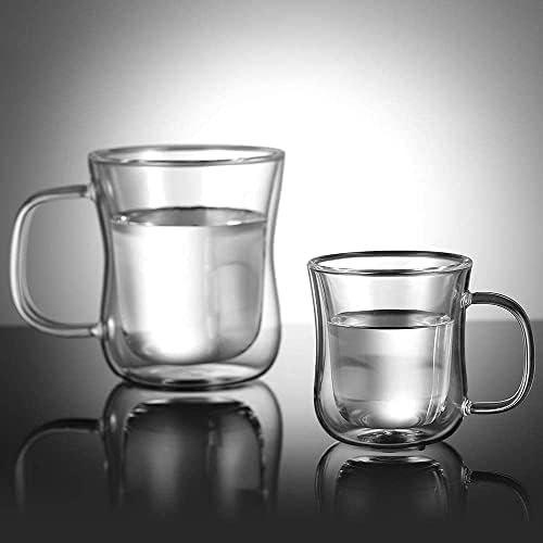 ecooe Espresso Cups 4 Oz Double Walled Glasses Coffee Mugs Set of 2 120 ml - Image 5