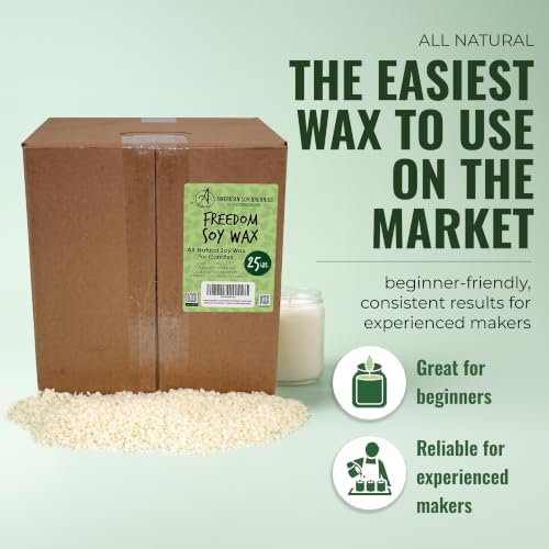 American Soy Organics Freedom Soy Wax Beads, All-Natural Candle Wax, 25 lbs - Image 2