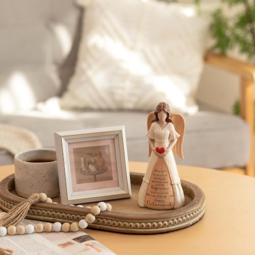 Hanobe 15" Vintage Wood Decorative Tray for Coffee Table Decor, Beaded Edge - Image 2
