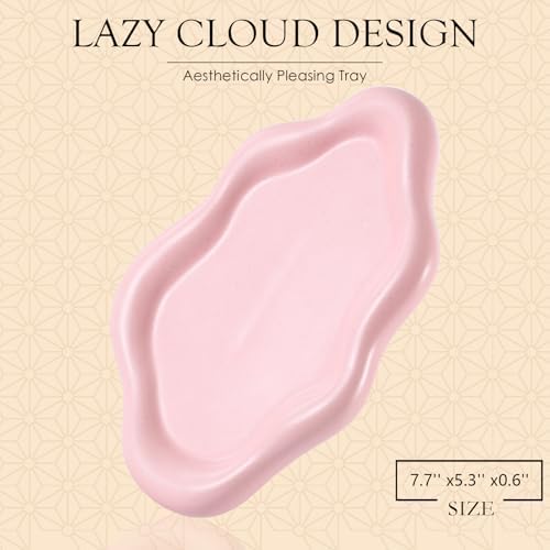 CCINPPY Ceramic Cloud Jewelry Tray Trinket Dish Key Bowl Nightstand Decor - Image 2