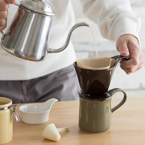 ZERO JAPAN - Bee House Pour Over Coffee Dripper - Ceramic Coffee Maker with Elegant Peek Hole, Drip Cone Brewer Coffee Gifts, Brewing Accessories - Tomato, Standar Size - Image 5