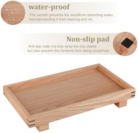 Decorative Tray Farmhouse Decor Wood Soap Holder, 11.4 * 6.7 Brown - Image 3