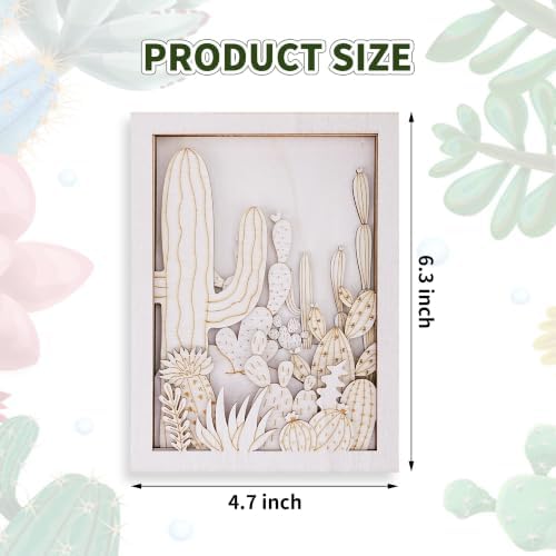 Temlum 3pcs Wooden Painting Crafts Kit for Adults, Layered Wood Art - Image 2