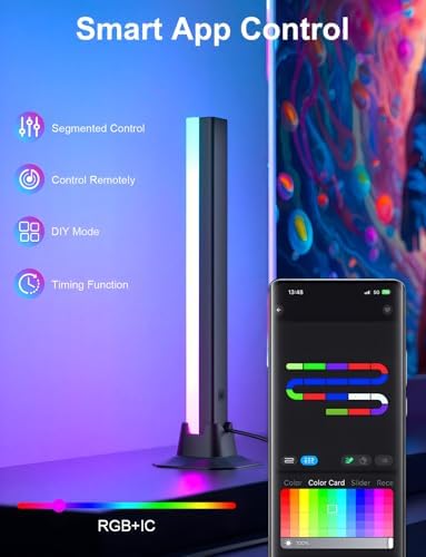 RGB Light Bar, LED Light Bar, APP Control USB Powered, Color Changing TV Backlight Music Sync Ambient Lighting for Room PC Monitor Gaming Party Desk - Image 3
