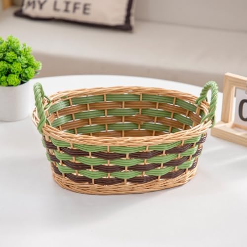 Kingwillow Oval Wicker Basket With Handle (Small Size) - Image 2