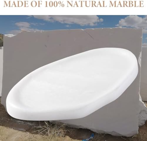 Koville Luxurious White Marble Vanity Tray, Cloud Shape Serving Stone Key Tray for Home Decor, 10" x 7" Marble Storage Trays for Bathroom, Stone Plate Holder for Perfume, Candle and Jewelry - Image 4