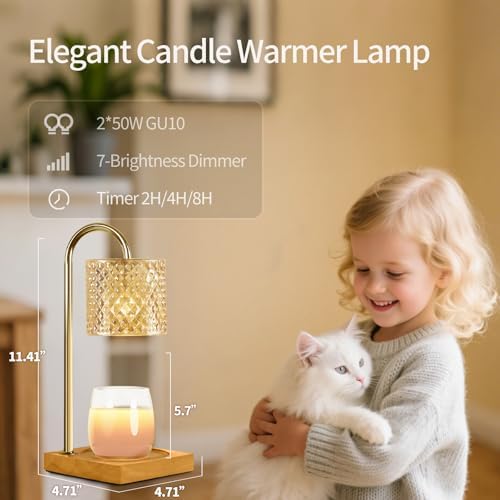 TigQiang 2 Pack Candle Warmer Lamp, Gifts for Women Mom House Warming Amber - Image 5