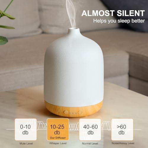 250ml Ceramic Essential Oil Diffusers for Home, Aromatherapy Diffuser - Image 6