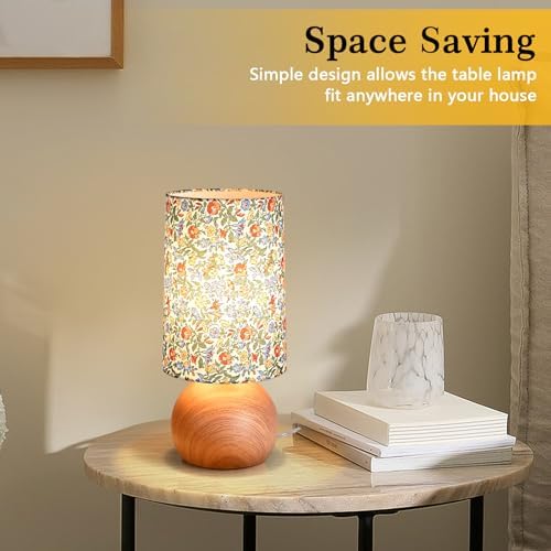 Ziqqeelam Flowers Cute Small Table Lamp, Boho Floral Table Lamps for Bedroom, Bedside Small Table Lamp for Small Space, Farmhouse Mini Table Lamp with Flowers Shape for Bedroom, Living Room, Nursery - Image 5
