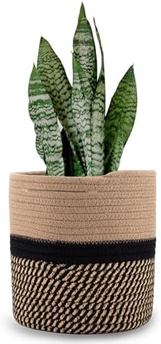 Woven Cotton Rope Plant Basket for 11" Flower Pot by Oradrem