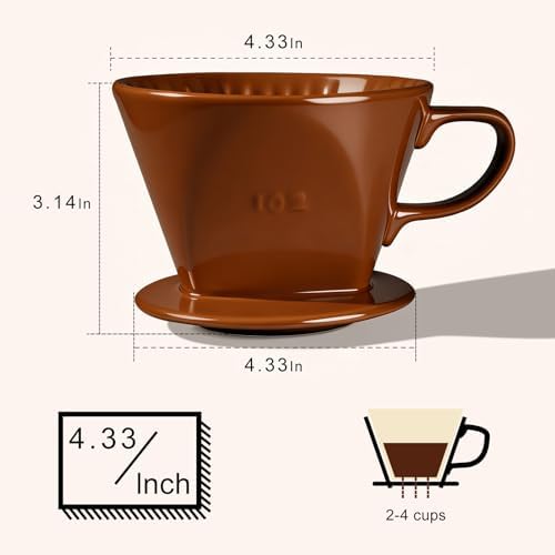 hailanbao Handmade Pour Over Ceramic Coffee Dripper - Image 2