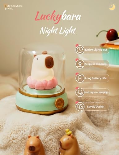 WANIDEA Capybara Night Light for Kids, Cute Lamp and Ambient Lighting - Image 2