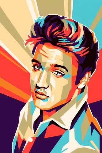 King of Rock and Roll 5D Diamond Art Painting Kit Full Round Drill 12x16 by ModernMerch