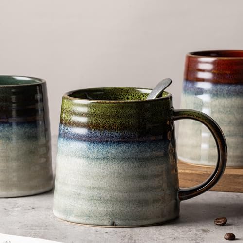 15.5oz Large Heavyweight Ceramic Mug, Reactive (Light Green) - Image 6