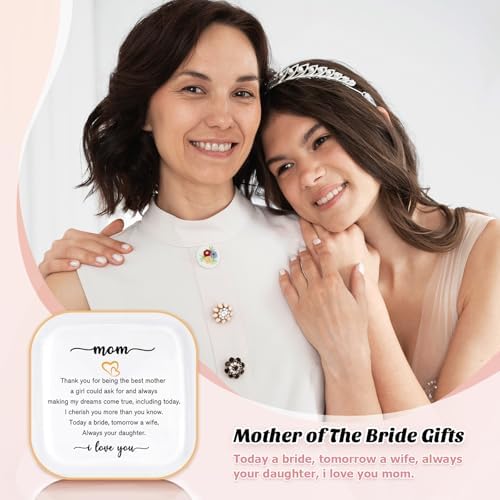 PUDDING CABIN Mother of the Bride Gifts Jewlery Dish - Today a Bride, Tomorrow a Wife, Always Your Daughter - Wedding Day Gifts for Mom from Daughter in Law - Image 6